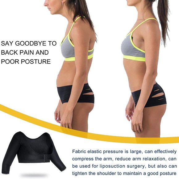 BRABIC Upper Arm Shaper Post Surgical Slimmer Compression Sleeves Posture Correc - Picture 2 of 8
